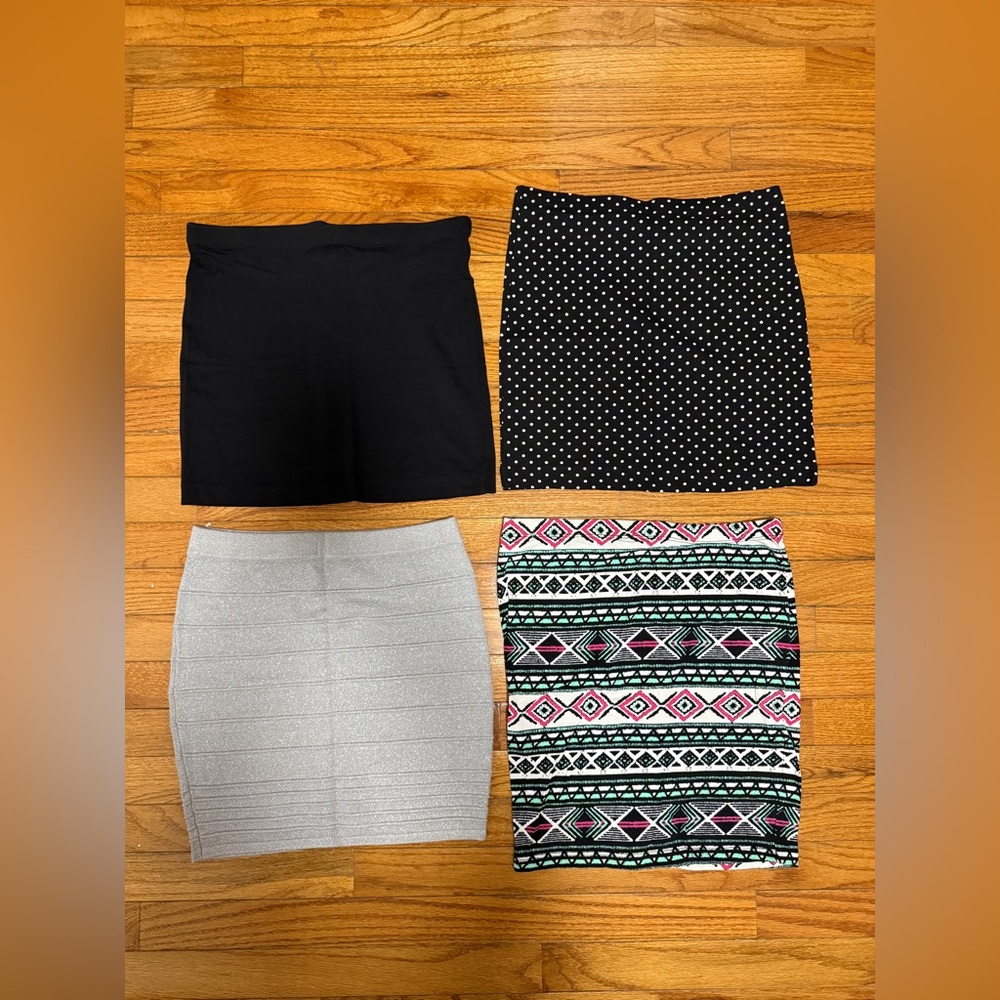 Women's Pencil Skirt Set - Black, Gray, Multicolor - size Small-Medium
